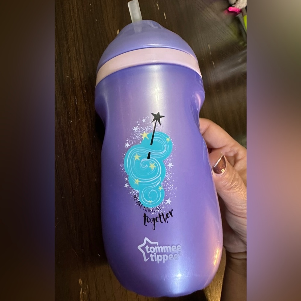 Insulated Toddler Straw Sippy Cup - 9oz - 266ml - Lilac Tommee Tippee